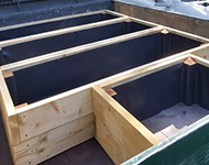 2 coarse high timber bed allowing extra root growth 2 coarse high timber bed allowing extra root growth
